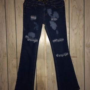 I am selling ripped and dyed jeans.